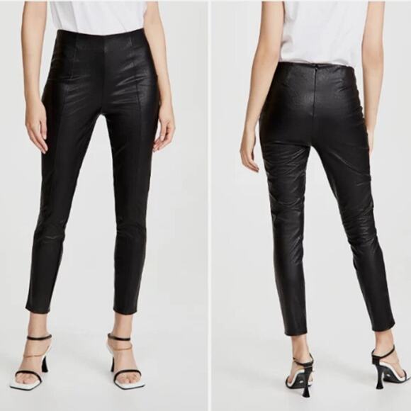 PAIGE Women's Kianna Vegan Leather Legging Black Size XL - Picture 1 of 12